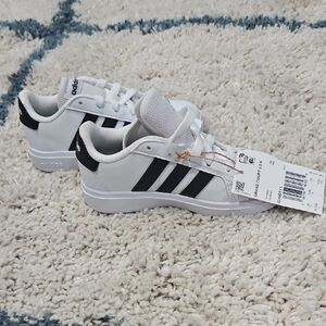 Adidas Classic White and Black Trainers